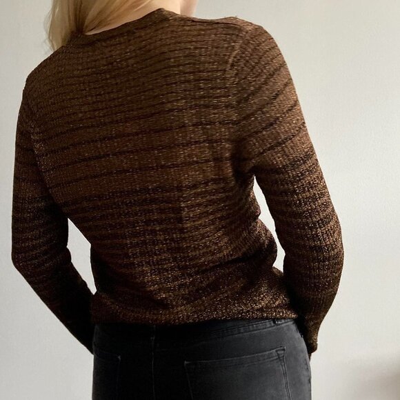 90s Shimmery Cardigan (M) - Picture 3 of 4